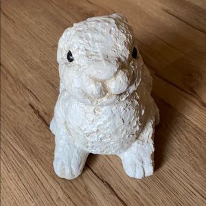 Easter bunny texturized ceramic figure